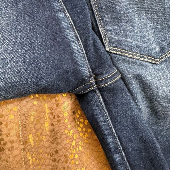 KanCan High Rise Ripped Distressed Cropped Jean Stretch Dark Wash Size 31/14 - Picture 7 of 10